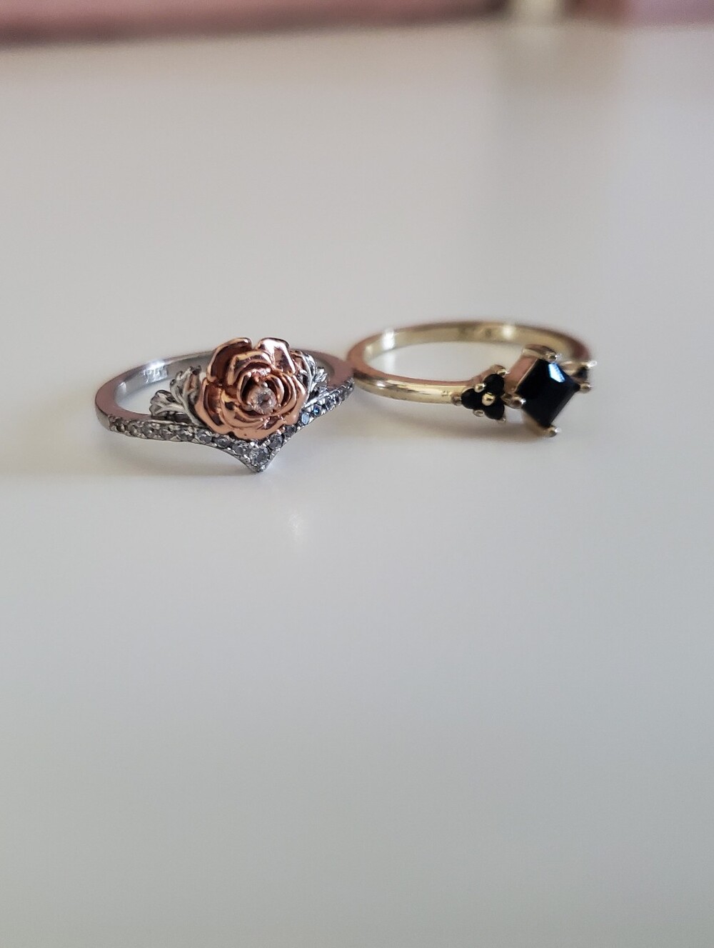 Charmed Aroma Rose 925 Silver And Gold Ring